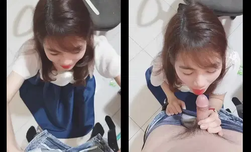 Em văn phòng tranh thủ giờ nghỉ trưa đụ anh